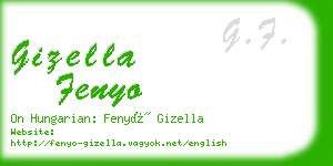 gizella fenyo business card